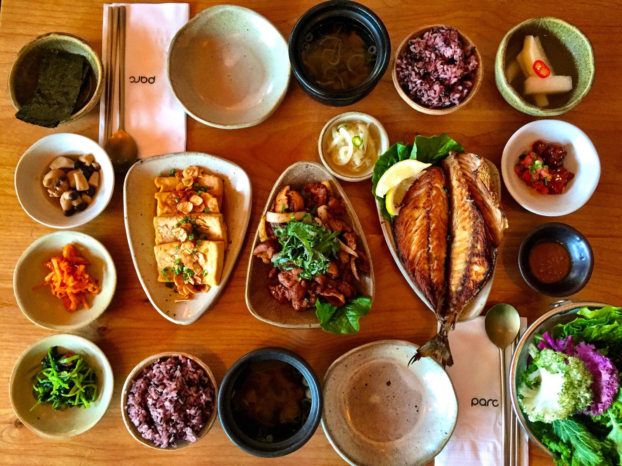 777 Korean Restaurant menu spread